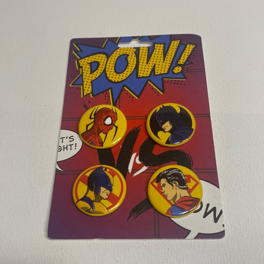 POW super hero pin sets